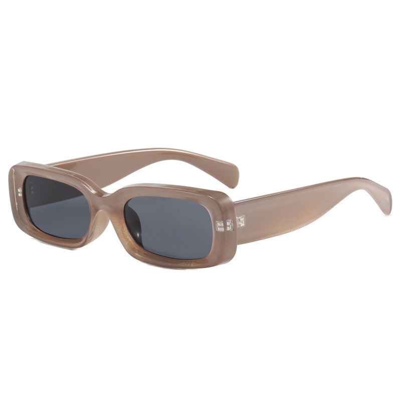 Damen stilvolle Designer-Sonnenbrille mit modischem, rechteckigem Rahmen Brehn