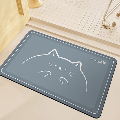 Niedlicher katzenmotivierter Badezimmermatte