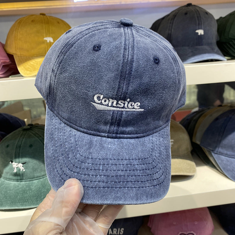 Herren Vintage Verstellbare Denim Baseballmütze Brehn