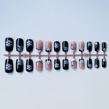 Schneeflocken-inspiriertes Acryl-Nagelkunst-Set