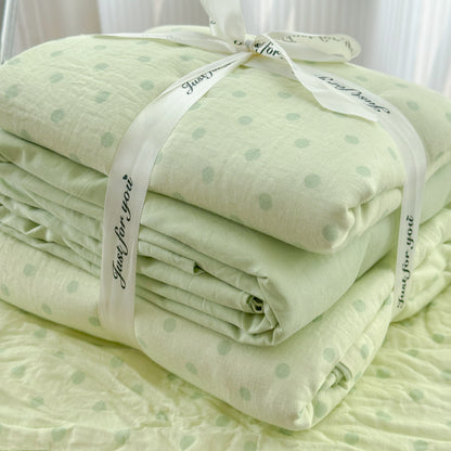 Charmantes Polka Dot Bettwäsche-Set