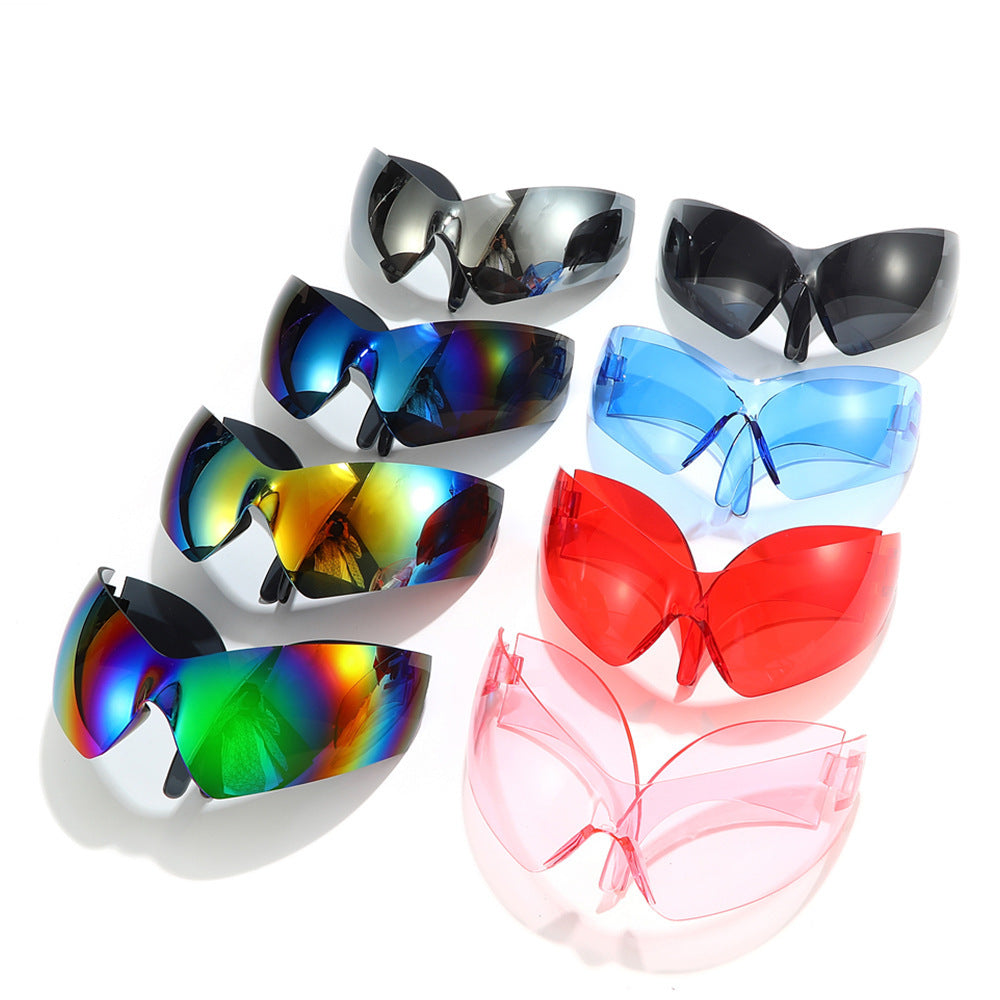 Futuristische Übergroße Shield Sonnenbrille Brehn