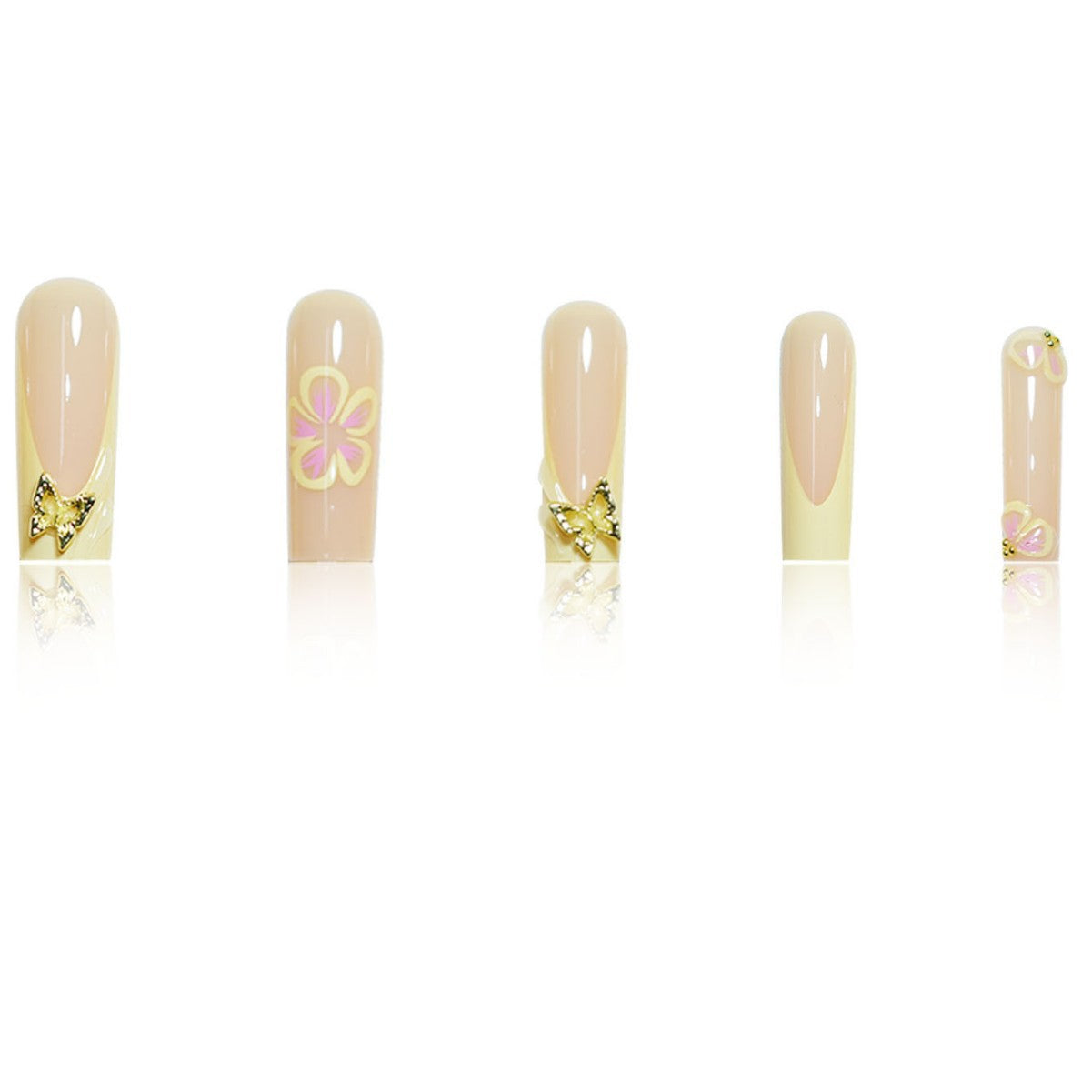 Künstlerische florale Acryl-Presse-Nagelverlängerungen Brehn