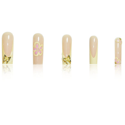 Künstlerische florale Acryl-Presse-Nagelverlängerungen Brehn