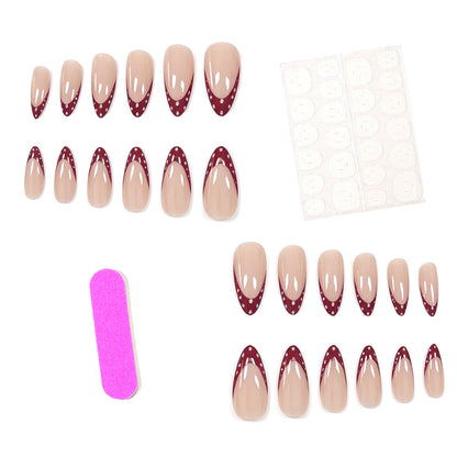 Dekorative French Tip Acrylnagelverzierungen Brehn