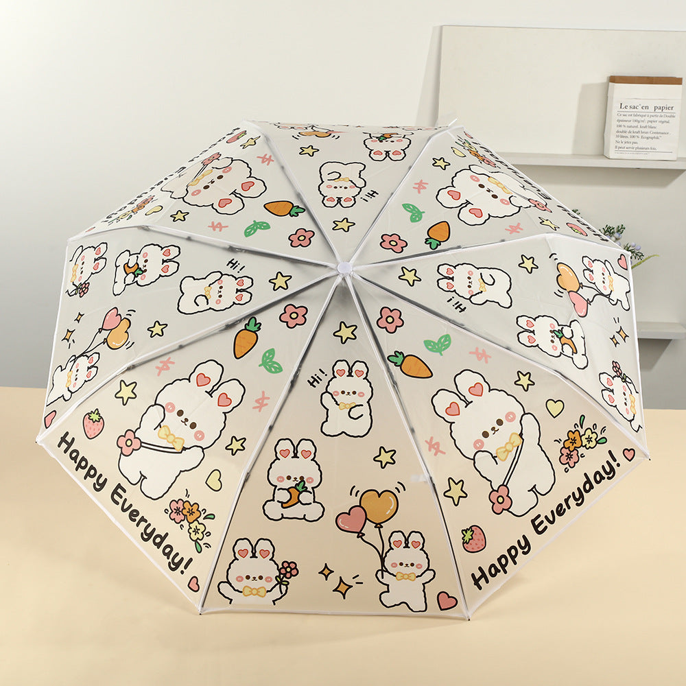 Damen aufklappbarer Regenschirm mit niedlichem Tierdesign Brehn