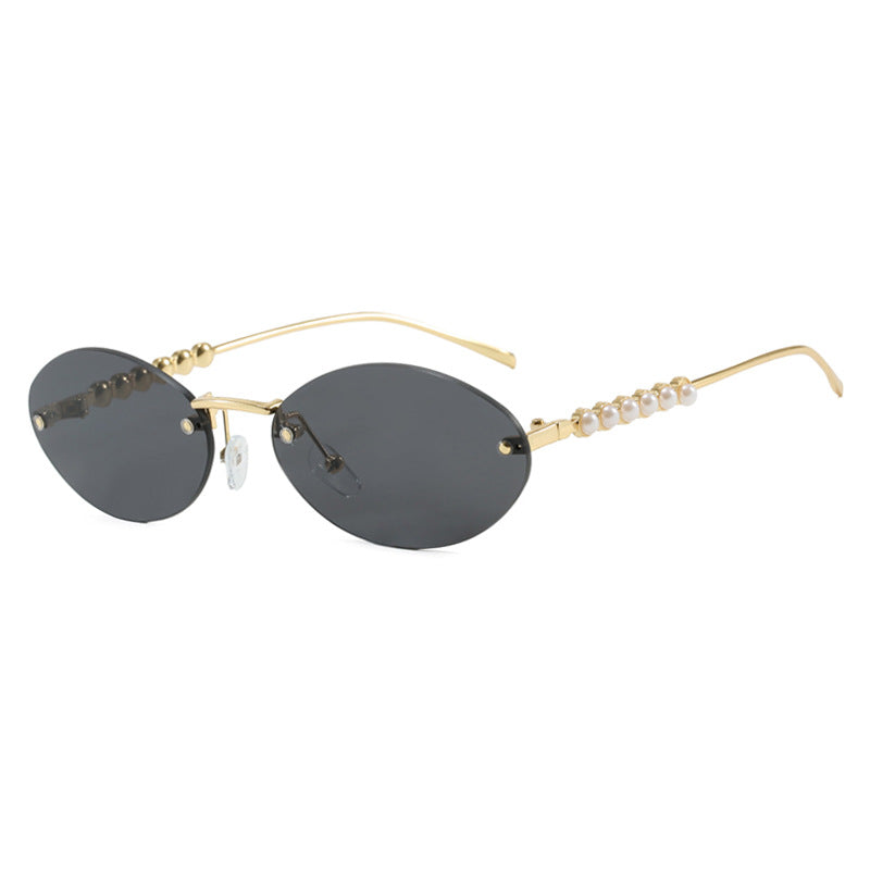 Damen stilvolle ovale Sonnenbrille mit eleganten Verzierungen Brehn
