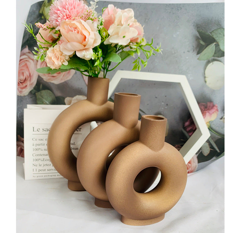 Moderne Abstrakte Keramik Blumenvase Brehn
