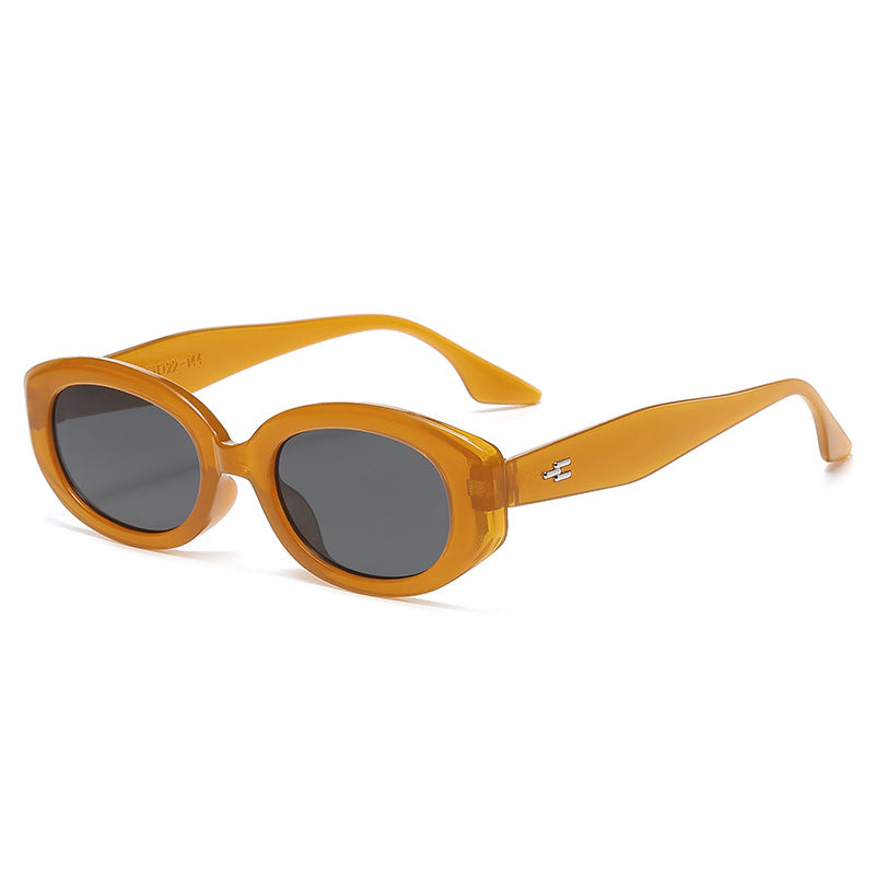 Damen modische Sonnenbrille mit modernem, ovalem Rahmen Brehn