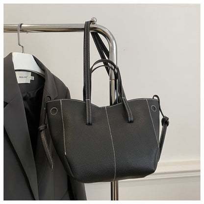 Texturierte Leder Alltags-Tote-Bag Brehn