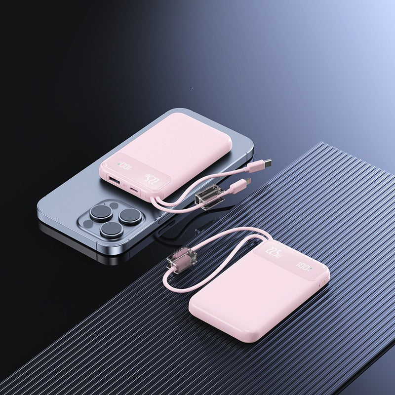 Slim Powerbank mit digitaler Ladestandanzeige und Schnellladefunktion Brehn