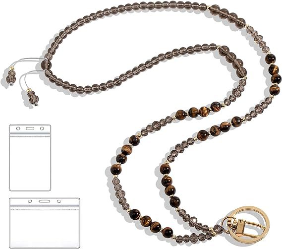 Perlen-Lanyard mit zurückziehbarem ID-Halter Brehn