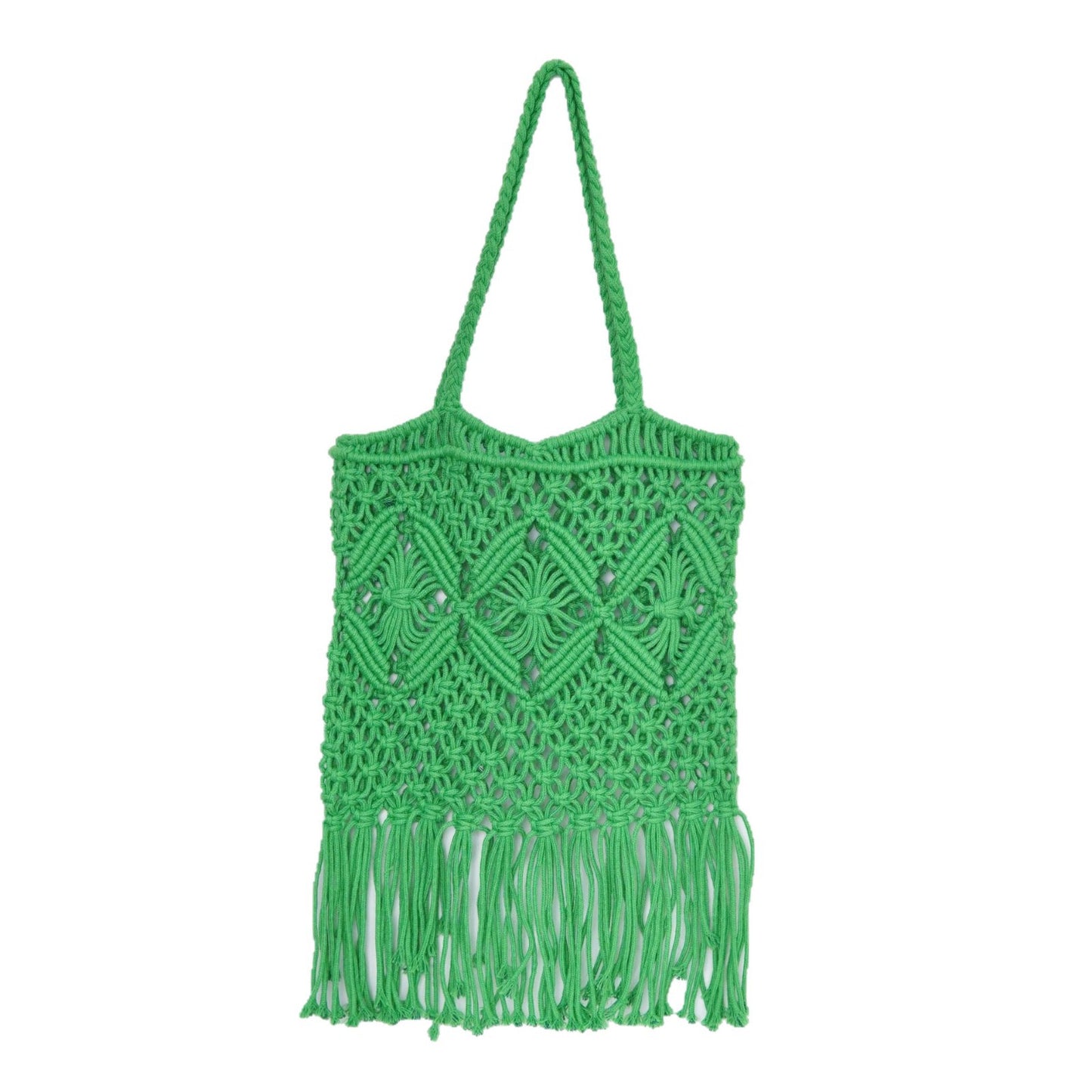 Makramee Schultertasche mit Fransigem Design Brehn