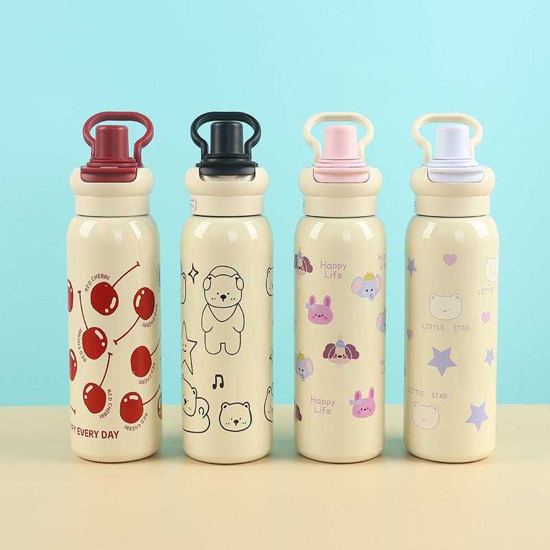 Damen Kinderfreundliche Edelstahl-Trinkflasche Brehn