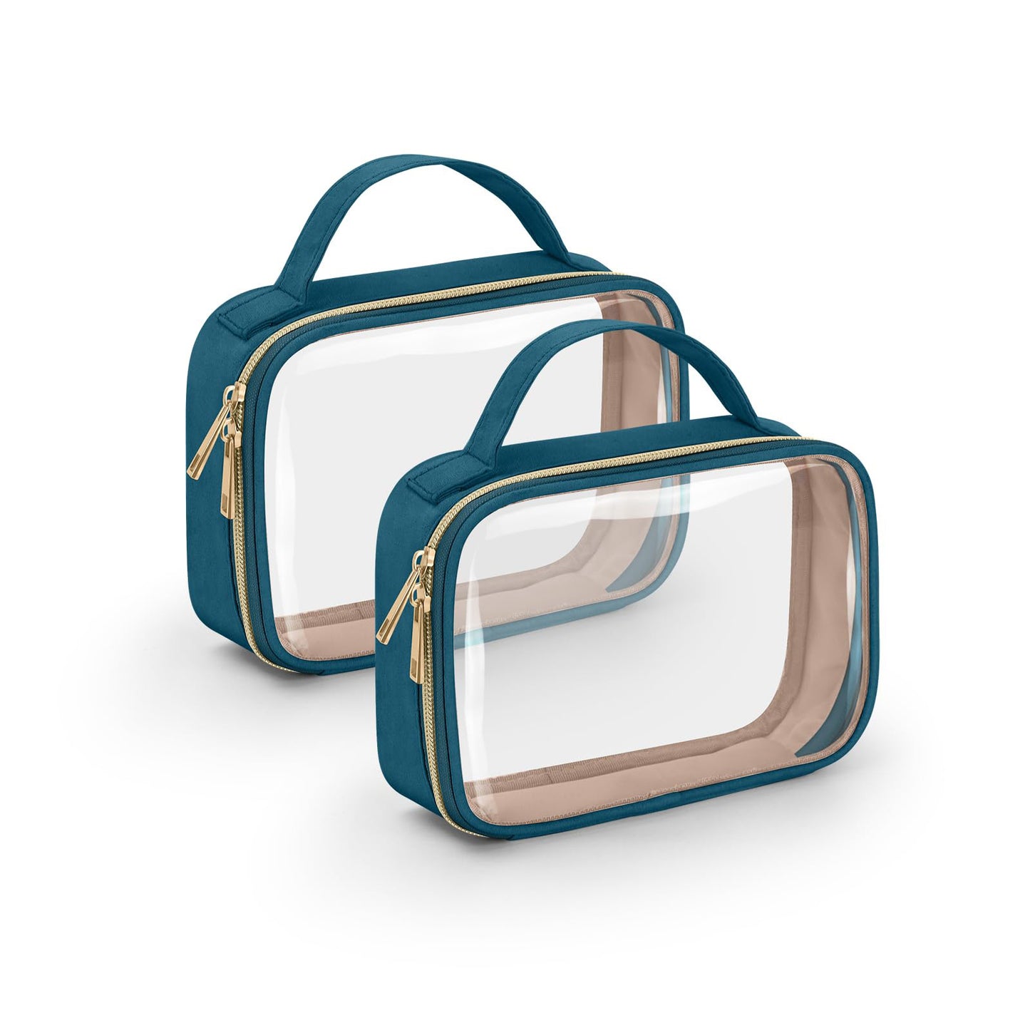 Damen durchsichtige Kosmetiktaschen Set Brehn