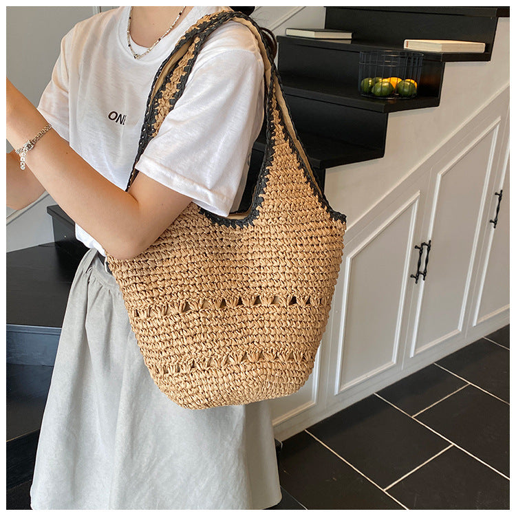 Handgefertigte Alltags-Tasche mit Authentischem Gewebemuster Brehn