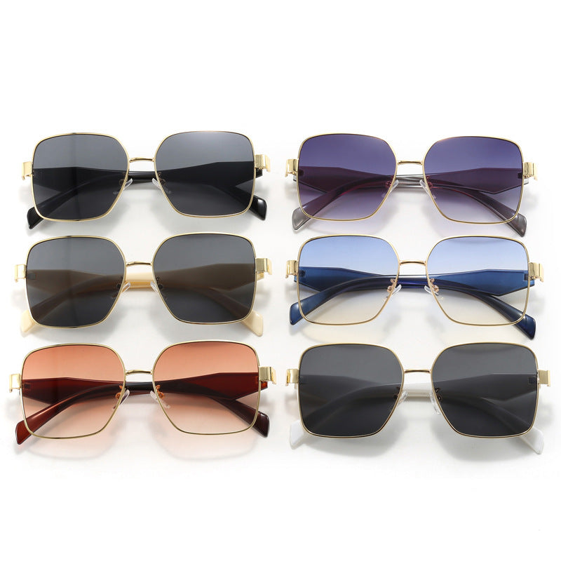 Damen stilvolle quadratische Sonnenbrille mit geschwungenem Rahmen Brehn