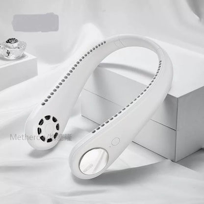 Damen Einheitsgröße tragbarer blätterloser wiederaufladbarer freihändiger Nackenventilator mit flüsterleisen bürstenlosen Motoren und einstellbarem Luftstrom Brehn