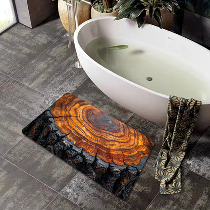 Natürliche Holzmaserung Badmatte Brehn