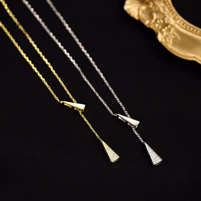 Modern Geometric Drop Necklace Brehn