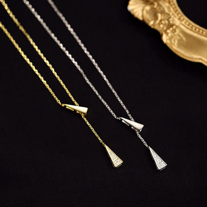 Modern Geometric Drop Necklace Brehn