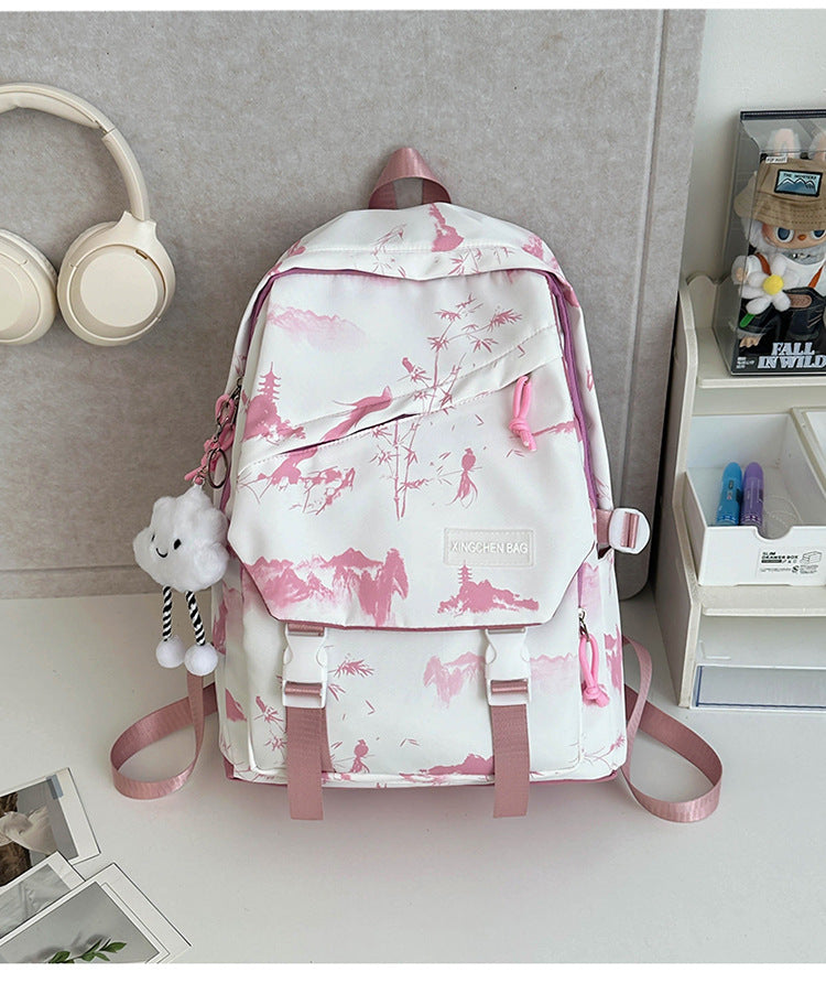 Künstlerischer Landschaftsdruck Schul-Rucksack