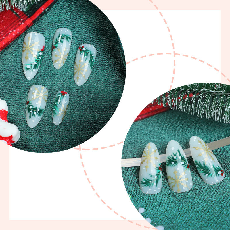 Kunstnagelset mit festlichem Winterdesign Brehn