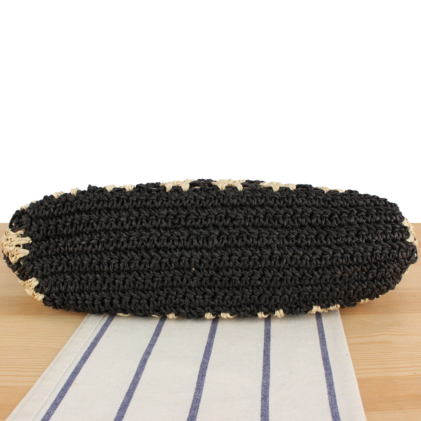 Tragetasche mit Modernem Streifenmuster Aus Geflochtenem Naturmaterial Brehn
