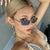 Damen modische Sonnenbrille mit elegantem, schmalem Rahmen Brehn