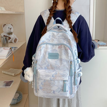 Stylische Illustrierte Rucksack Brehn