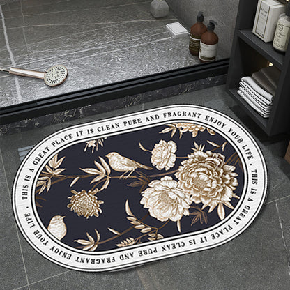 Floral Pattern Badematte Brehn