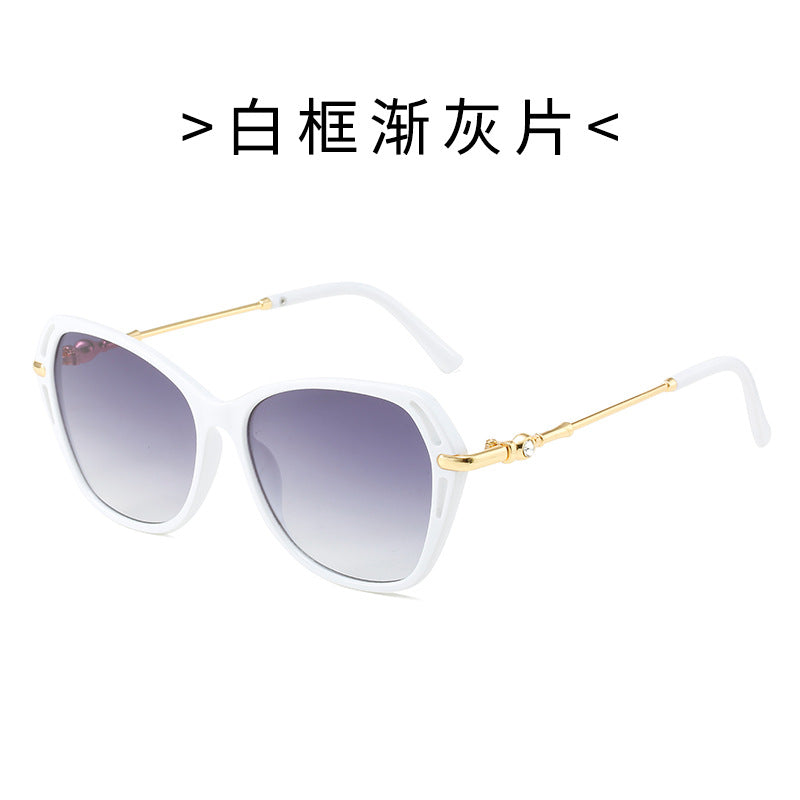 Damen modische Cat-Eye Sonnenbrille mit elegantem Metallrahmen Brehn