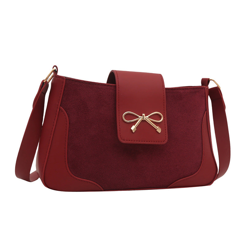 Stylish Faux Suede Handtasche Brehn