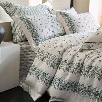 Luxus Baumwoll-Satin Blumen Bettbezug Set