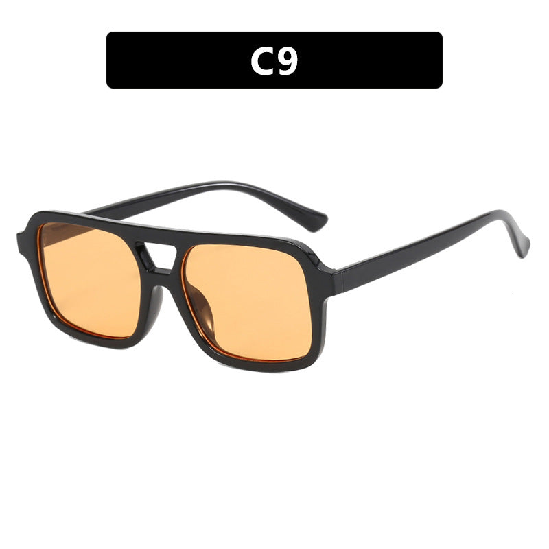 Damen moderne quadratische Sonnenbrille mit schützendem UV-Filter und transparentem Rahmen Brehn