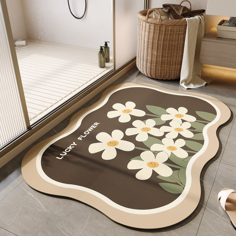 Dekorative florale Badematte Brehn