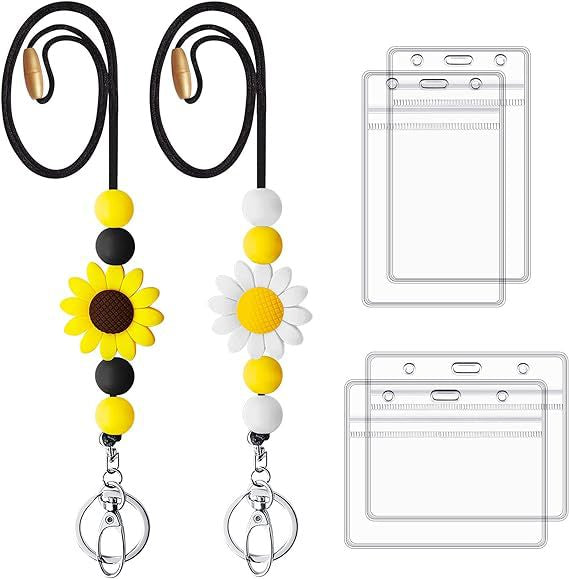 Dekorative Perlen-Lanyard mit ID-Halter Brehn
