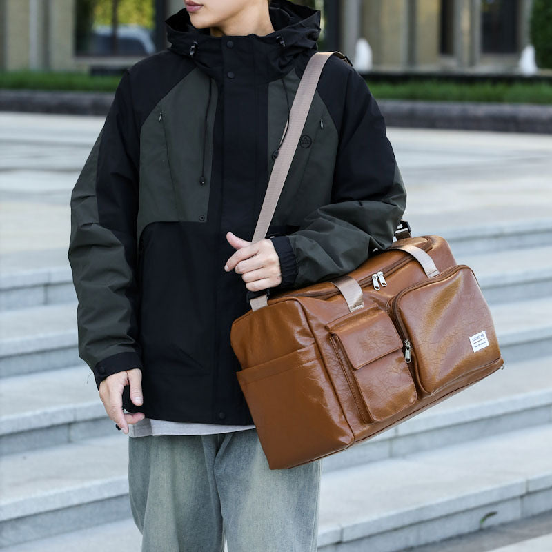Haltbare Vintage-Leder-Reisetasche Brehn