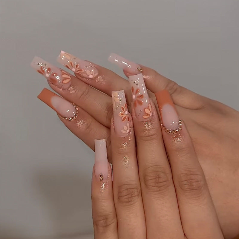 Glamouröse Glitzer-Stiletto Press-On Nägel Brehn
