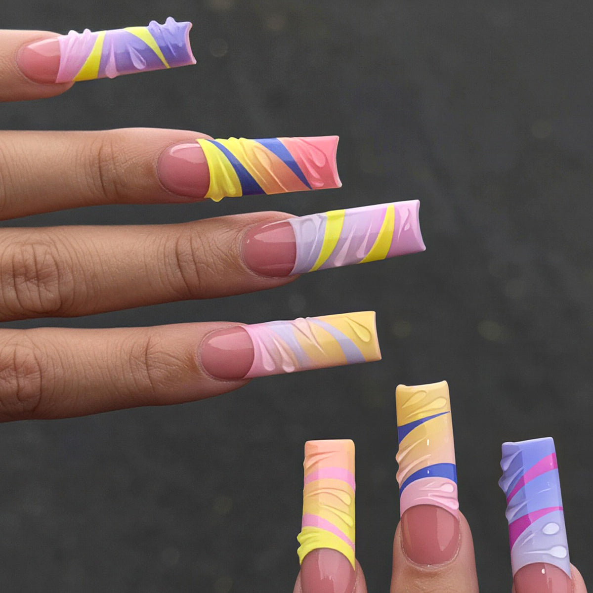 Künstlerische Lange Nagelspitzen Brehn