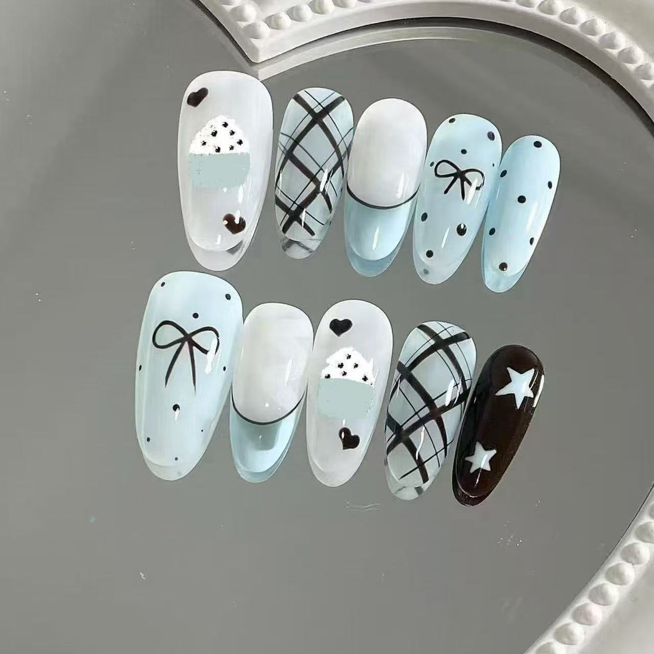 Künstlerisches Stiletto-Nagelset Brehn