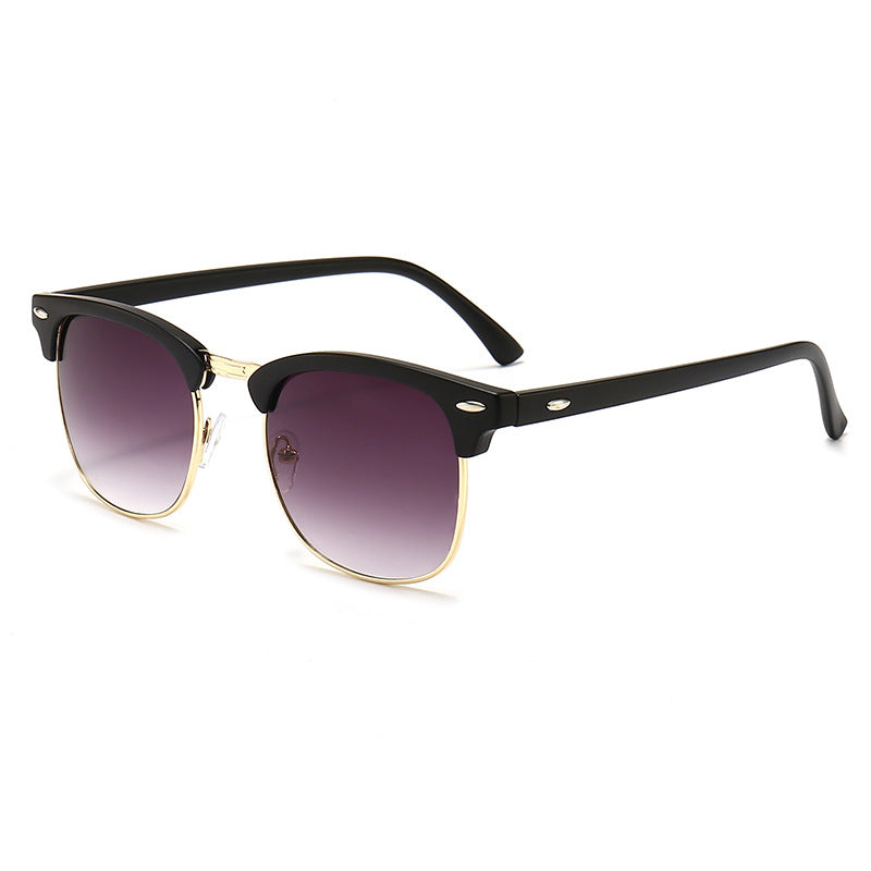 Damen modische Retro-Sonnenbrille mit metallischem Rahmen Brehn