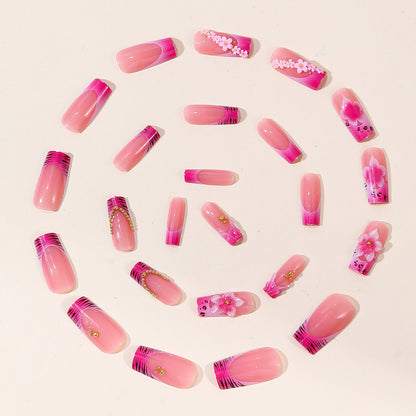 Blumengeschmückte Gel-Nagelkunstverlängerungen Brehn