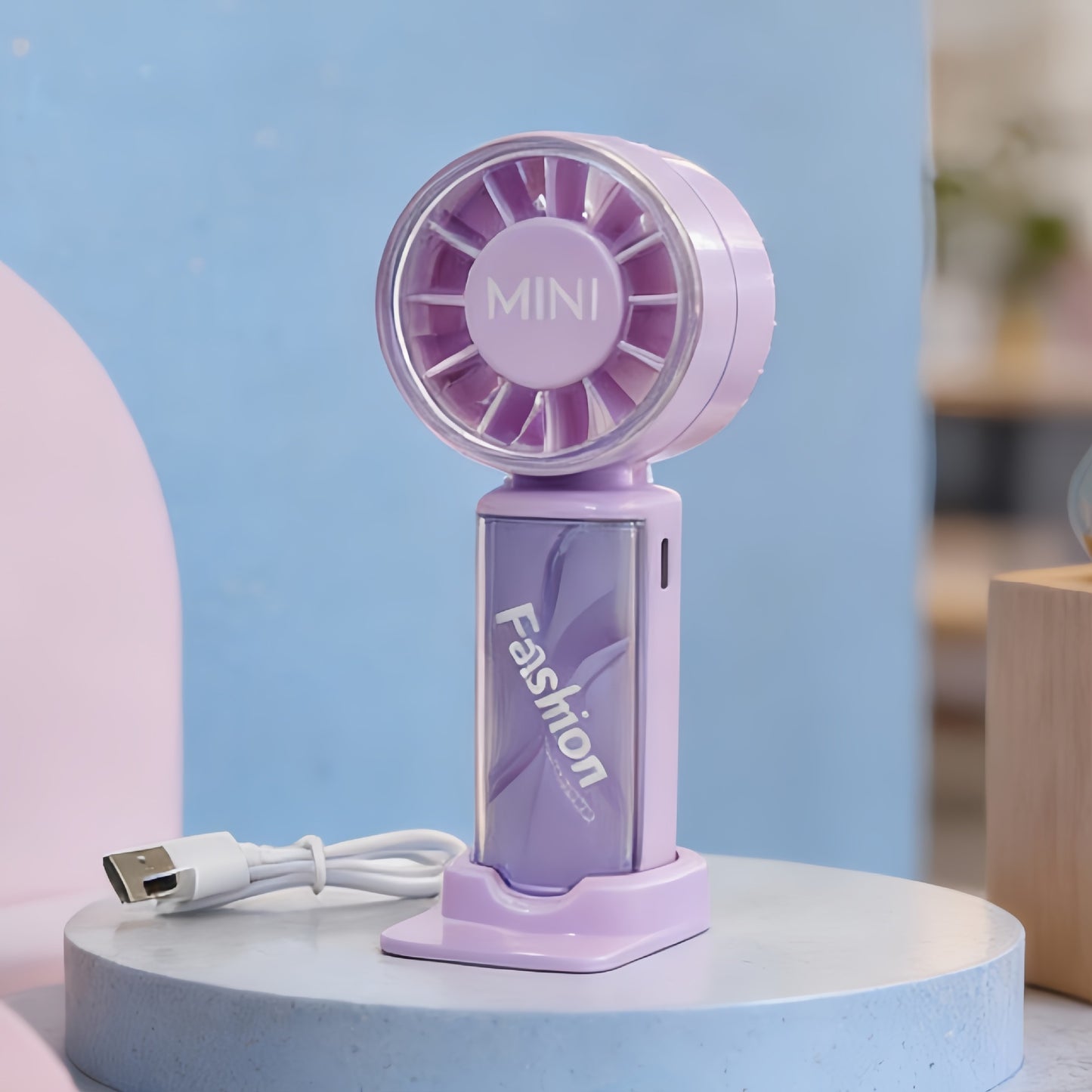 Damen Tragbarer Mini-Ventilator mit USB-Ladefunktion und flexibler Neigung Brehn