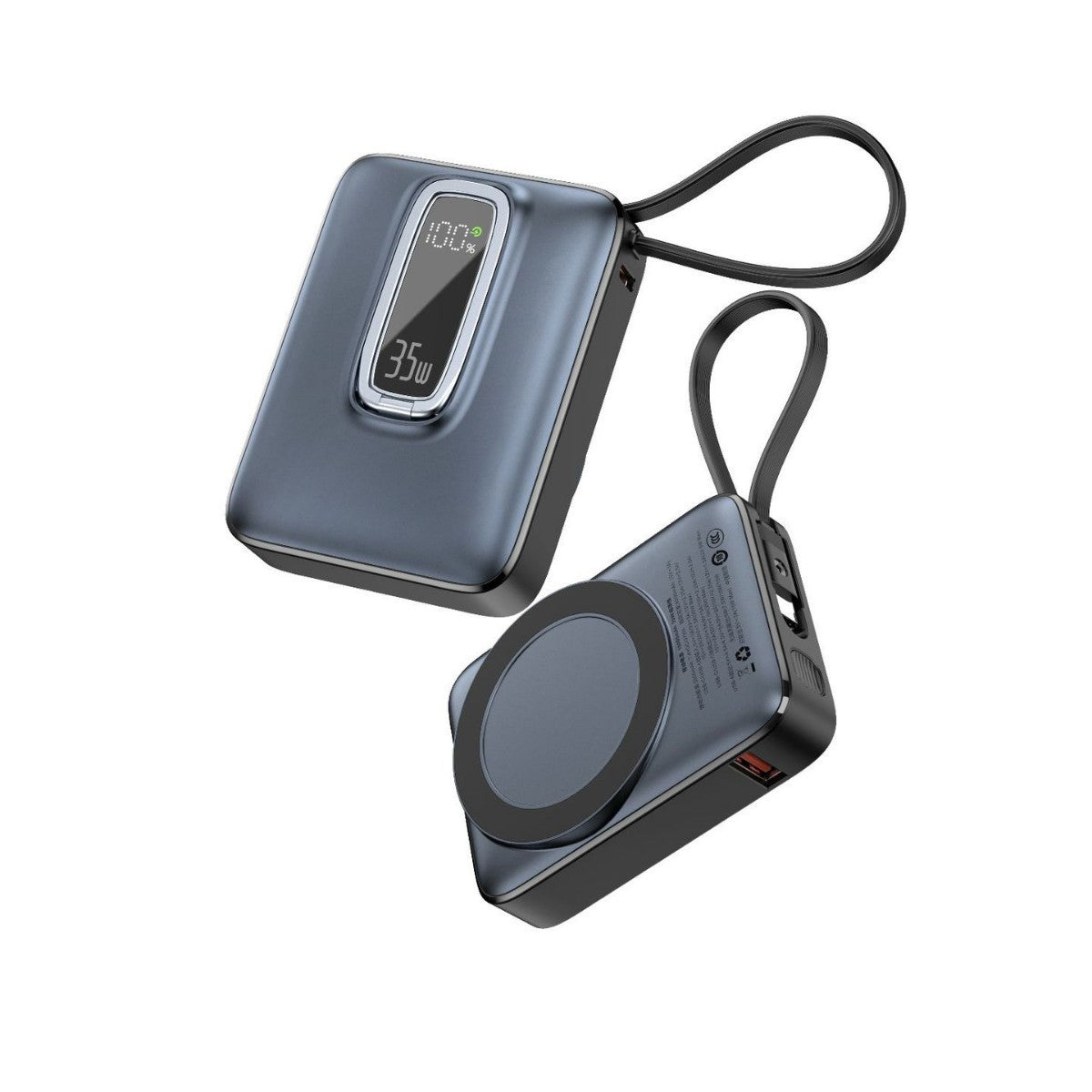 Tragbare Powerbank mit Innovativer Wireless-Ladefunktion und Digitalem Ladeindikator Brehn