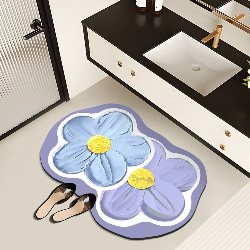 Dekorative Blumen-Badematte Brehn