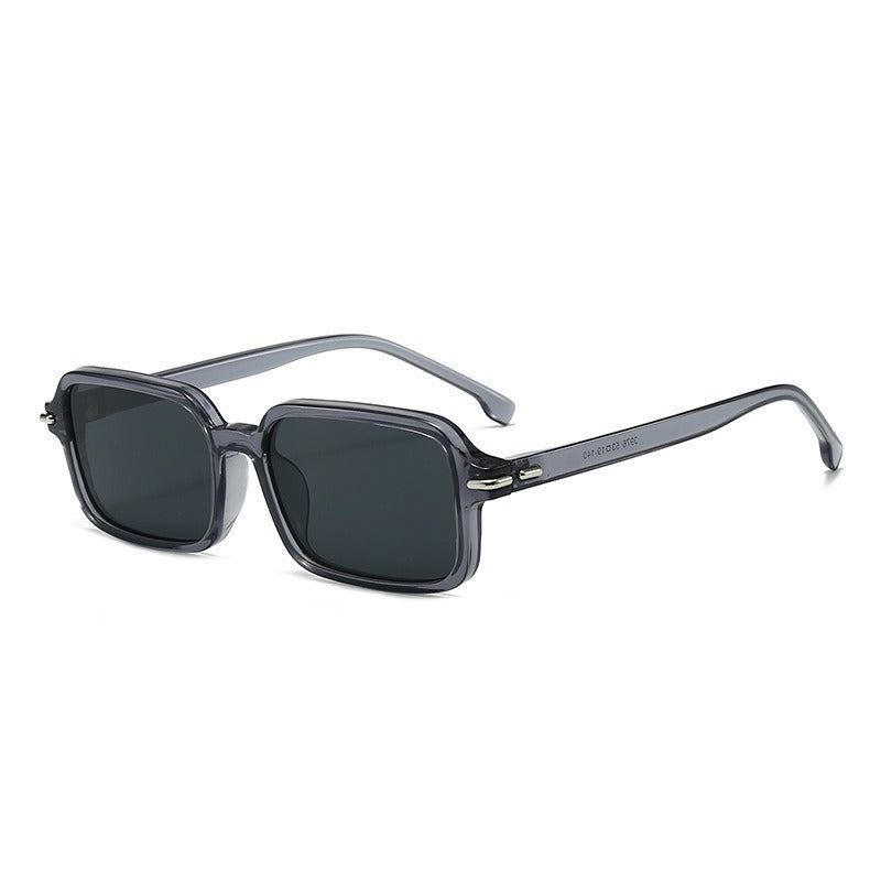 Damen modische quadratische Sonnenbrille mit stilvollem Kunststoffrahmen und blauen Gläsern Brehn