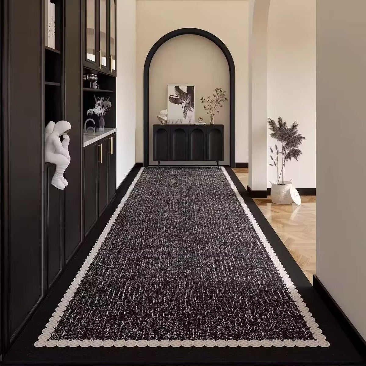 Elegante strukturierte Läufermatte