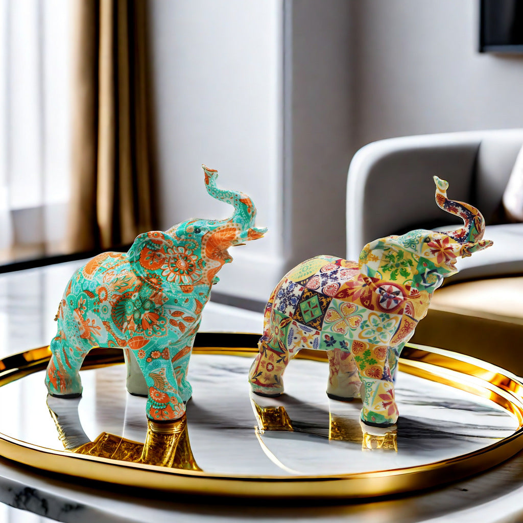 Bunte Elefanten Figur Brehn