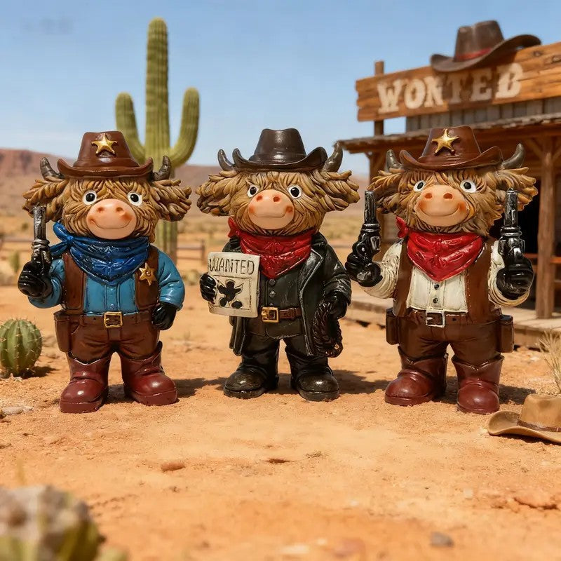 Lustige Cowboy Dekofigur Brehn